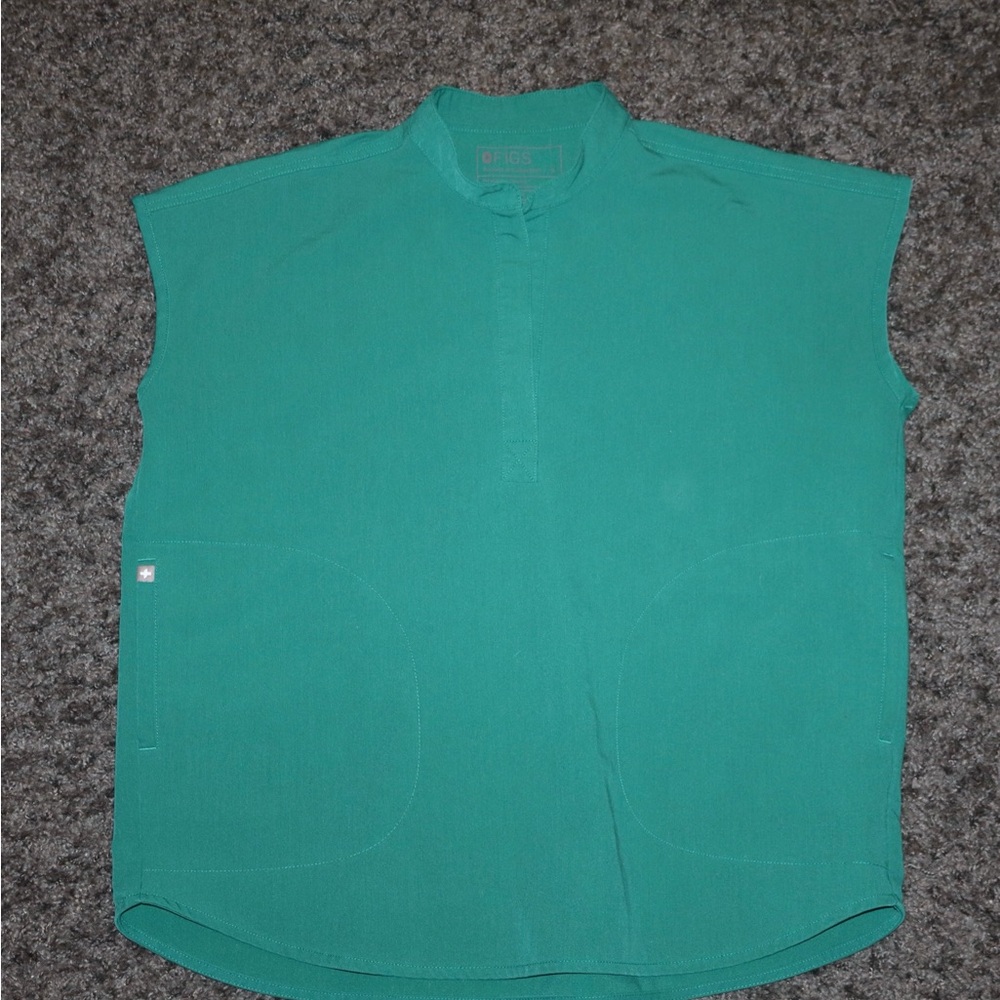 Figs Hunter Green Rafaela Scrub Top